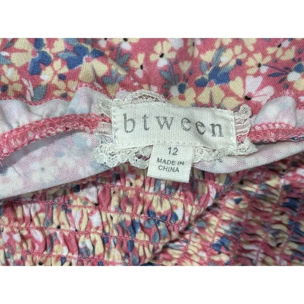Girls size 12 btween Matching Floral Shorts and Shirt Set - Picture 3 of 4